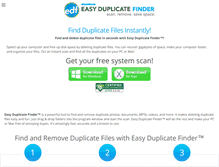 Tablet Screenshot of easyduplicatefinder.com